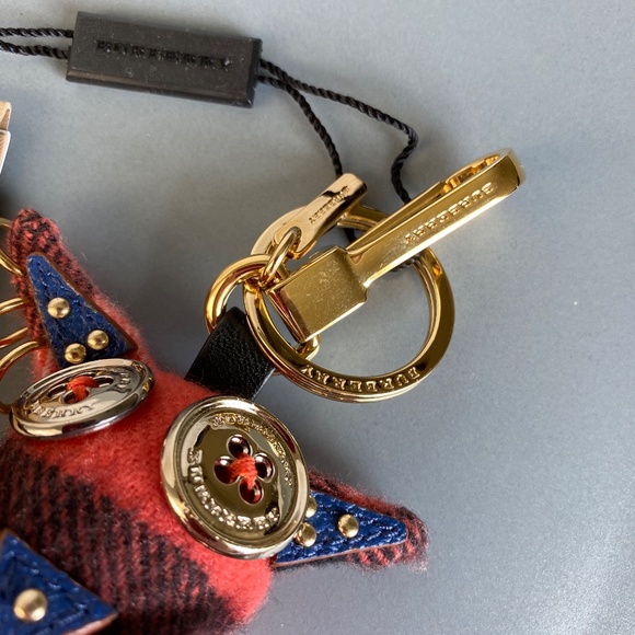 NEW Burberry Rufus Cat Studded Key Charm - Picture 6 of 7